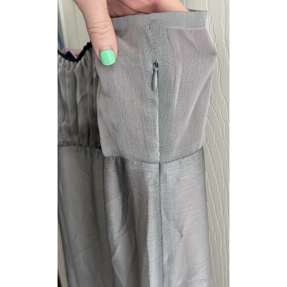 CAROLE LITTLE Vintage Y2K Empire Waist Velvet Straps Leaf Midi Fairy Dress - Picture 7 of 12